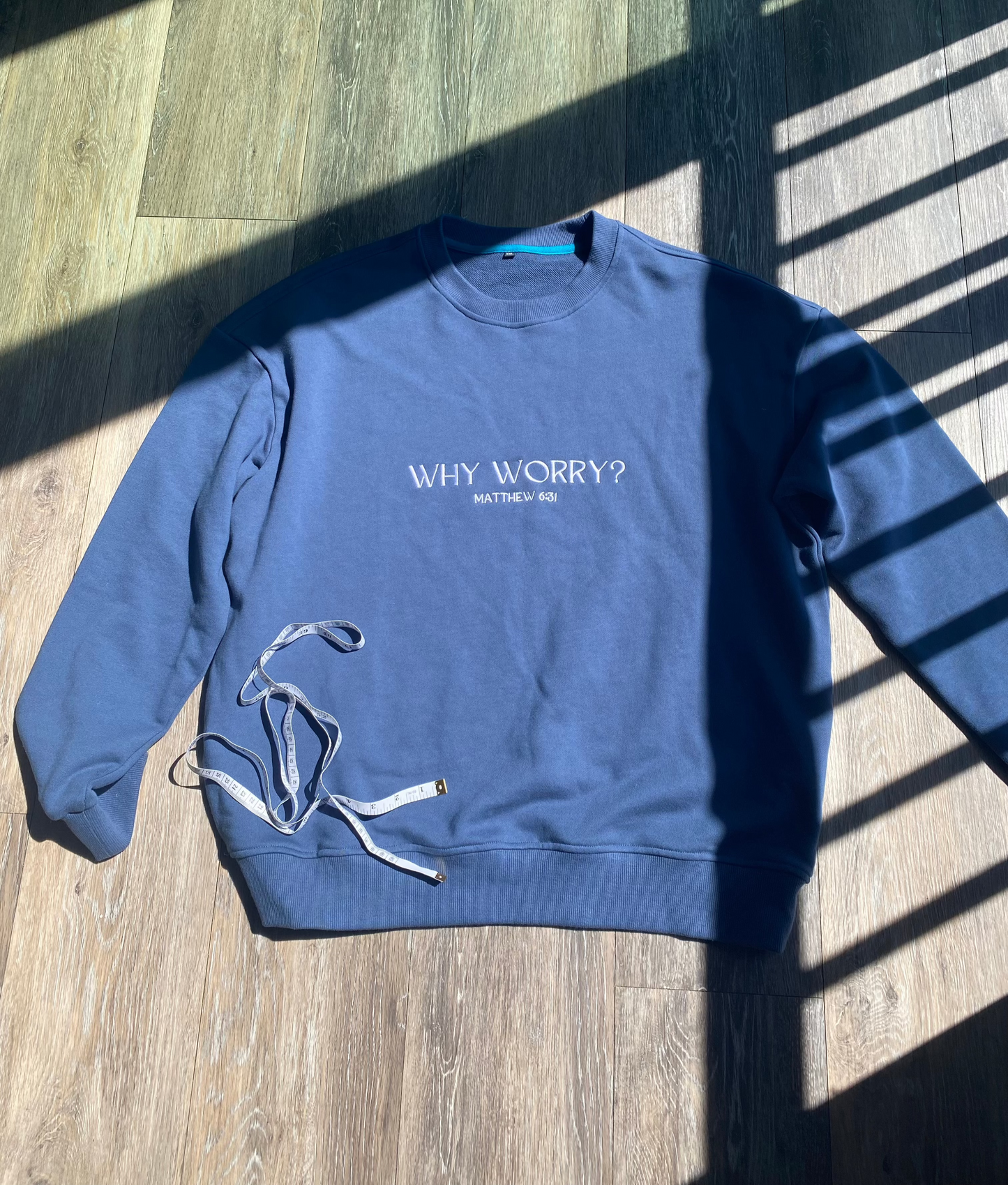 Why Worry Crewneck Sweater (Blue)