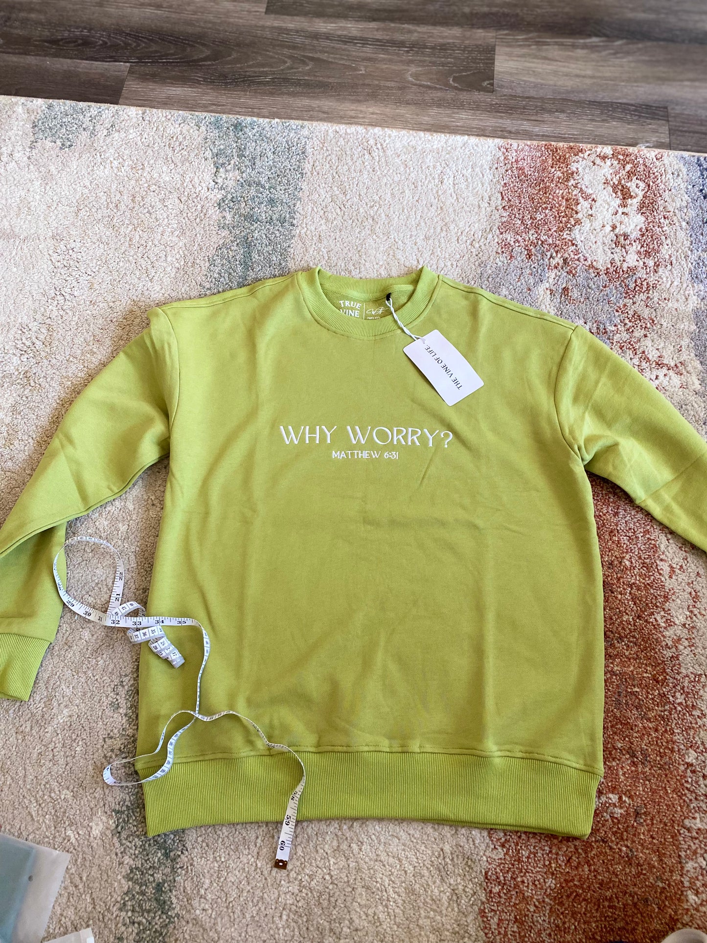 Why Worry Crewneck Sweater (Green)